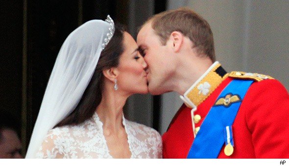 Duke and Duchess of Cambridge Sealed With a Kiss