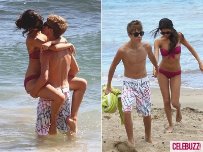 selena gomez justin bieber kiss hawaii. Justin Bieber amp; Selena Gomez
